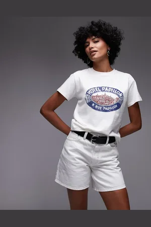 Topshop Pantalones cortos vaqueros blanco Editor de