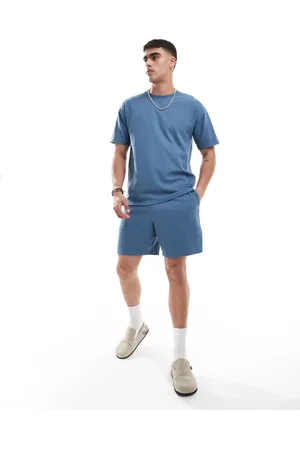 New Look Pantalones cortos azules de punto gofrado de (parte de un conjunto)