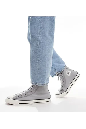 Converse Zapatillas de deporte grises Chuck Taylor All Star Hi de Wide Fit