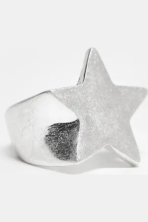 Monki Anillo tipo sello en forma de estrella Mix & Match de