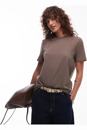MANGO Camiseta con cuello redondo de tejido suave de