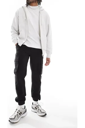 Only & Sons Pantalones cargo negros técnicos de corte tapered de