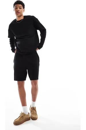 New Look Pantalones cortos negros de canalé de (parte de un conjunto)