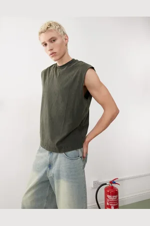 Weekday Top lavado de corte cuadrado sin mangas de