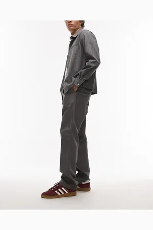 ARKET Pantalones gris topo sin cierres ligeros de