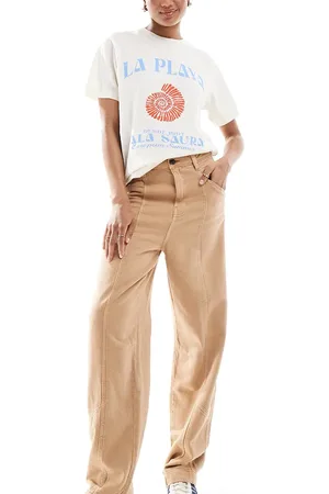 ASOS Pantalones color de pernera barrel sin costuras de Tall-Multicolor