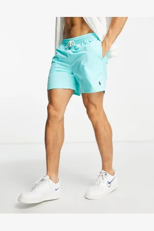 Ralph Lauren Shorts de baño azules con logo de icono Traveler de