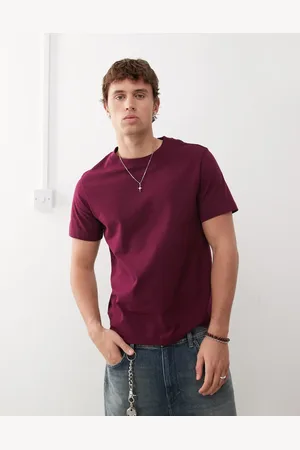 Weekday Camiseta de corte cuadrado de tejido grueso de punto liso de -Rojo