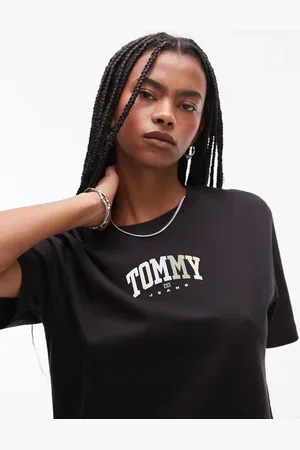 Tommy Hilfiger Camiseta negra con logo universitario Neutral de