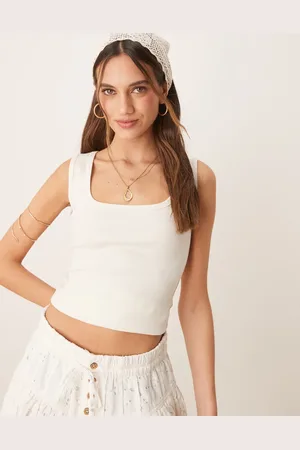 Free People Camiseta blanco de tirantes Humingbird de