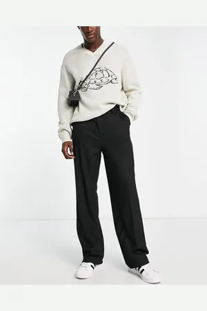 ASOS Pantalones de vestir de pernera ancha en de