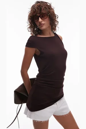 MANGO Top asimétrico con detalle anudado de