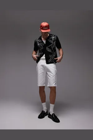 Dickies Pantalones cortos de 11" blancos de corte suelto y estilo carpintero de