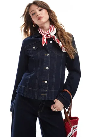ONLY Chaqueta vaquera azul añil entallada de (parte de un conjunto)