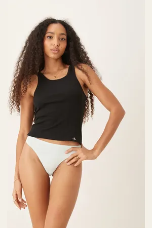 Calvin Klein Tanga azul pálido Perfectly Fit de