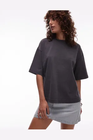 MANGO Camiseta de corte cuadrado con sisas caídas premium de