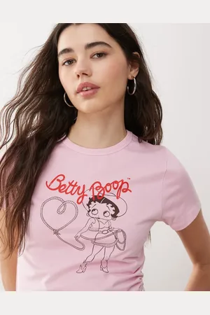 Reclaimed Camiseta con diseño encogido y estampado con licencia "Betty Boop" de