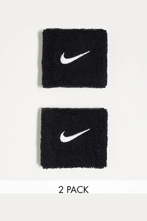 Nike Muñequeras negras unisex con logo de Training