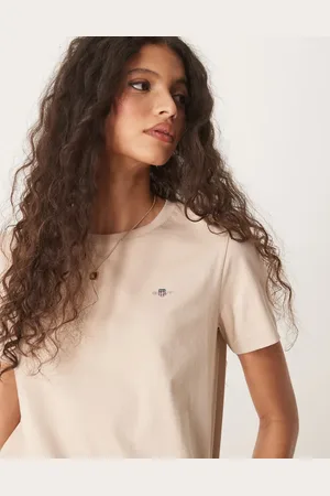 GANT Camiseta color arena de corte estándar con logo de escudo de -Neutro