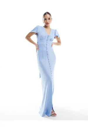 Maids to Measure Vestido de dama de honor largo con botones de