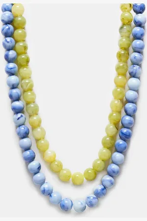 Reclaimed Pack de 2 collares de color unisex de cuentas de -Multicolor