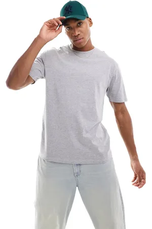 Only & Sons Camiseta gris claro melange holgada de