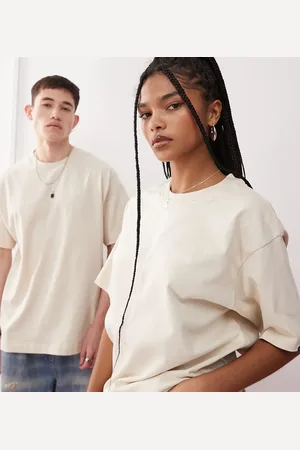 Vans Camiseta beis con logo en la parte izquierda del pecho exclusiva en ASOS de -Marrón