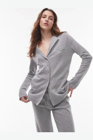 MANGO Camisa de pijama de algodón cepillado suave de (parte de un conjunto)