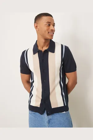 GANT Polo de manga corta con logo, botones y diseño color block de punto de algodón de