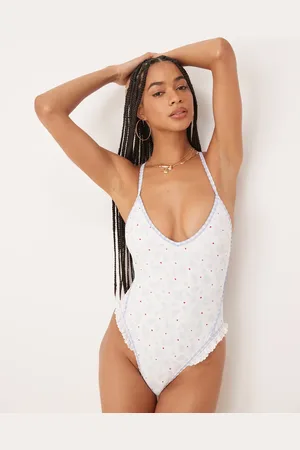 For Love & Lemons Bañador de tirantes con estampado floral de