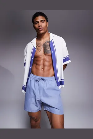 ASOS Shorts de baño de largo medio grises de