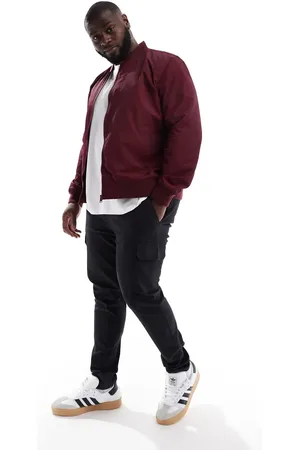 ASOS Pantalones negros cargo de corte pitillo de