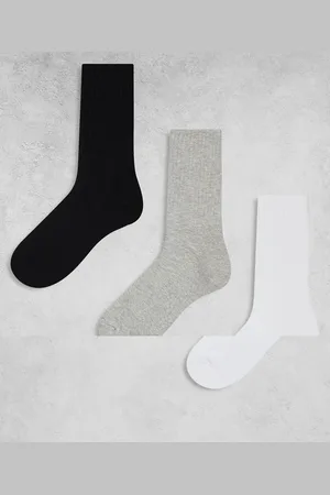 Cotton On Pack de 3 pares de calcetines de color negro, blanco y gris de Cotton On-Multicolor