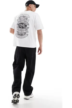 ASOS Camiseta blanca extragrande con estampado gráfico deportivo de