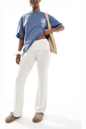 Cotton On Pantalones color crema jaspeado de estar por casa con cinturilla con vuelta Sleep Recovery de Cotton On-Blanco