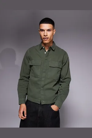 ASOS Sobrecamisa de corte cuadrado de -Verde
