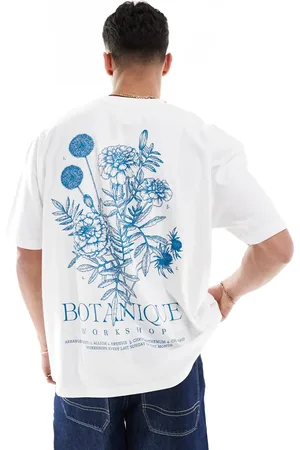 ASOS Camiseta blanca extragrande con estampado floral gráfico de -Blanco