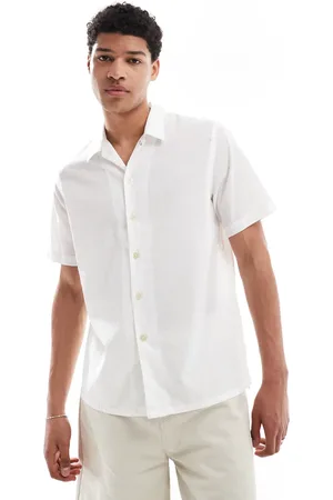 Paul Smith Camisa blanca de estilo casual y manga corta de sirsaca de