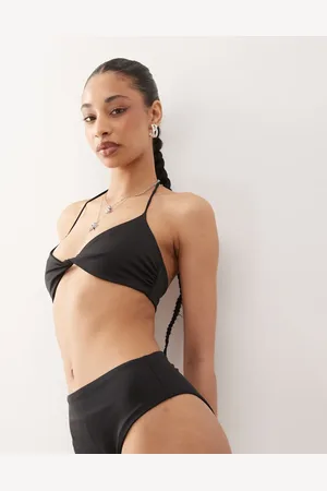 Weekday Top de bikini con detalle retorcido en la parte delantera Mix & Match de