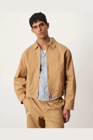 ASOS Chaqueta Harrington de vestir color de tejido aterciopelado rico en algodón de (parte de un conjunto)-Neutro