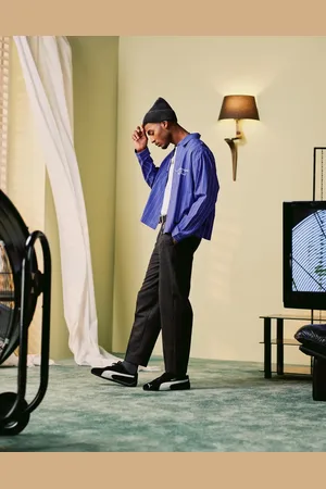 ASOS Pantalones de vestir de corte tapered extragrande con pinzas delanteras de tejido cepillado de