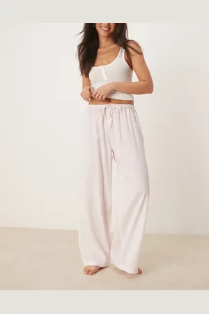 Luna Pantalones de pijama pastel a rayas extragrandes de