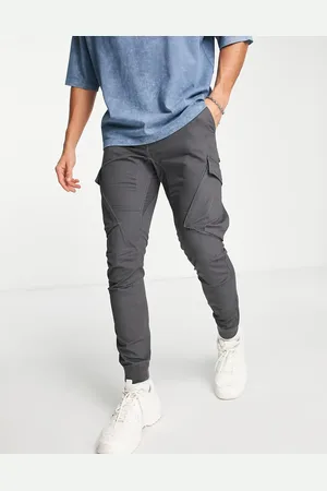 River Island Pantalones grises cargo de -Negro