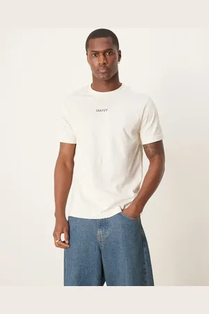 GANT Camiseta color con logo en el centro de -Blanco