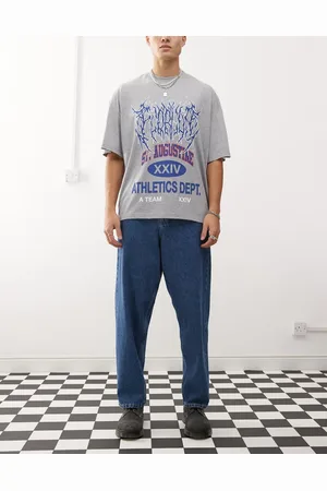 Dr Denim Vaqueros holgados con lavado a la piedra medio Kobe de -Azul