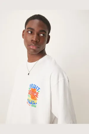 ASOS Camiseta blanca extragrande con estampado gráfico veraniego de