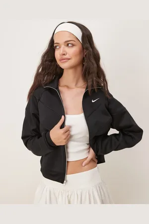 Nike Chaqueta negra con cremallera Trend de
