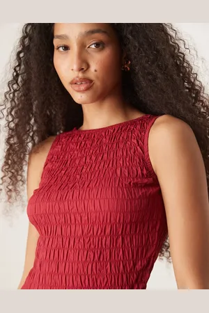 Glamorous Top fruncido con volantes de (parte de un conjunto)