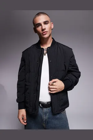 HUGO BOSS Chaqueta bomber negra acolchada de corte holgado Omore de