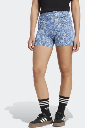adidas Leggings cortos multicolores y blanco tiza con estampado a tono de x Liberty London